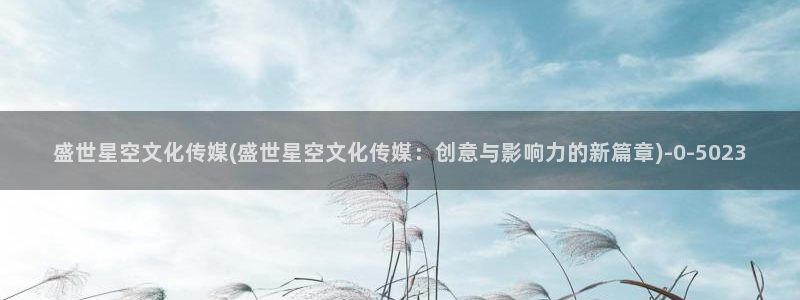 星空动漫传媒：盛世星空文化传媒(盛世星空文化传媒：创意与影响力的新篇章)